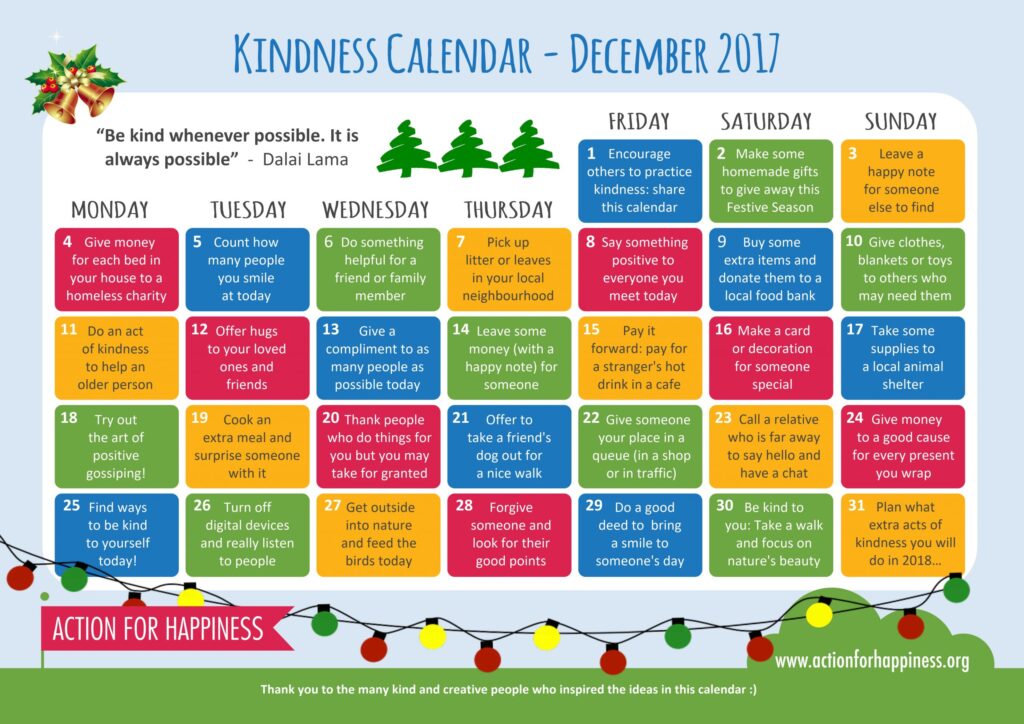 Kindness Calendar